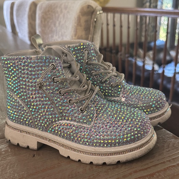 Lola + The Boys Hologram Sparkle Boots - Picture 1 of 5